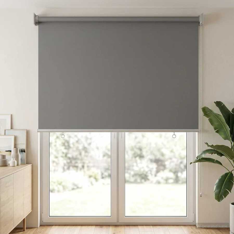 Store roulant extérieur protection UV Gris clair Polyester - 3
