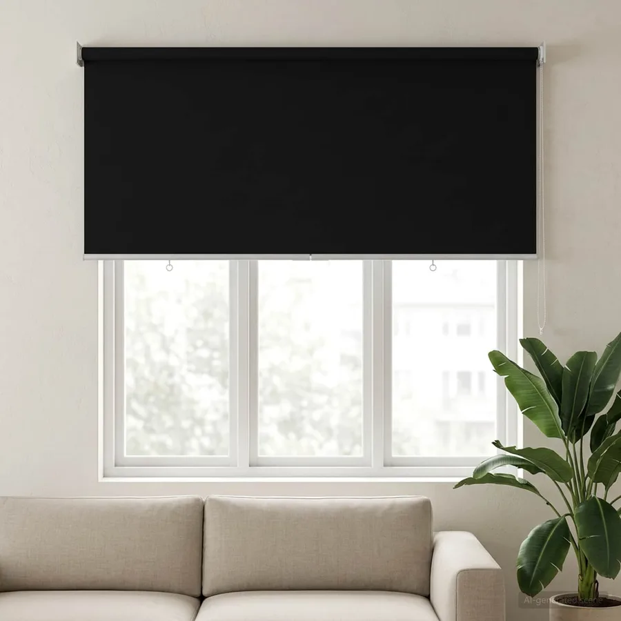 Store roulant extérieur protection UV Noir 145 x 140 cm (L x H) - 3