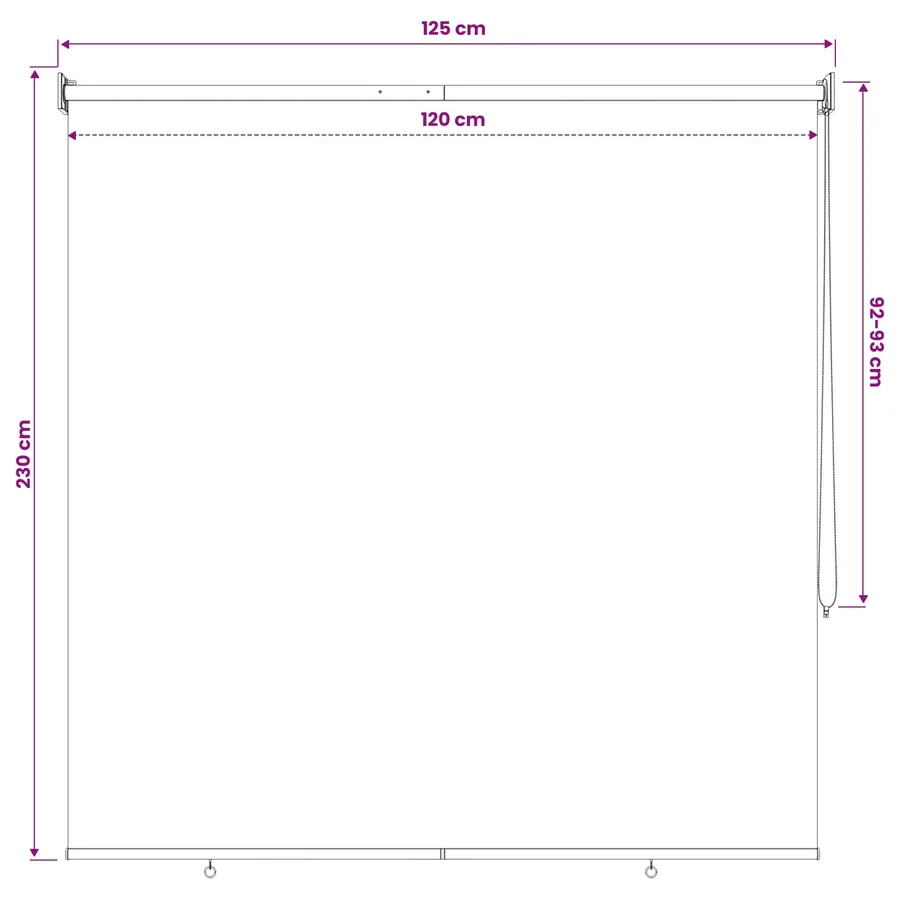 Store roulant extérieur protection UV Blanc Polyester - 12