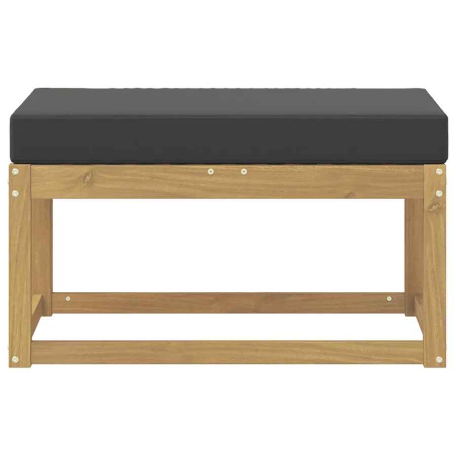 Banc de Jardin Blanc 80 x 43 x 45 cm Bois d'Acacia Massif - 3
