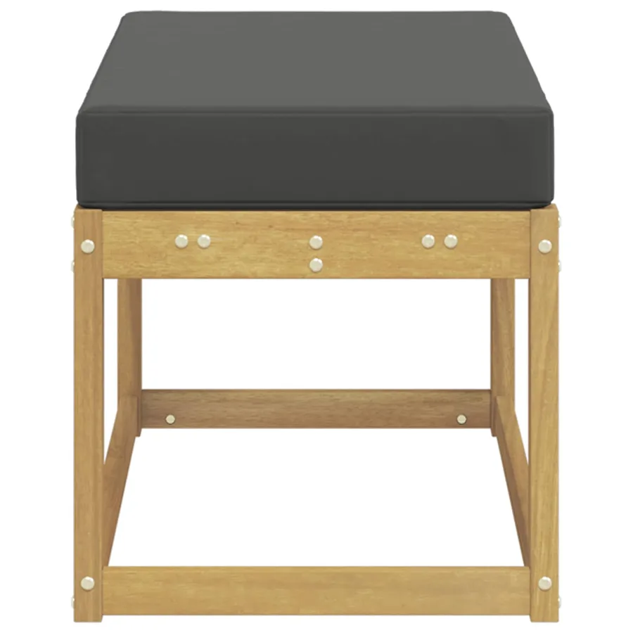 Banc de Jardin Blanc 80 x 43 x 45 cm Bois d'Acacia Massif - 4