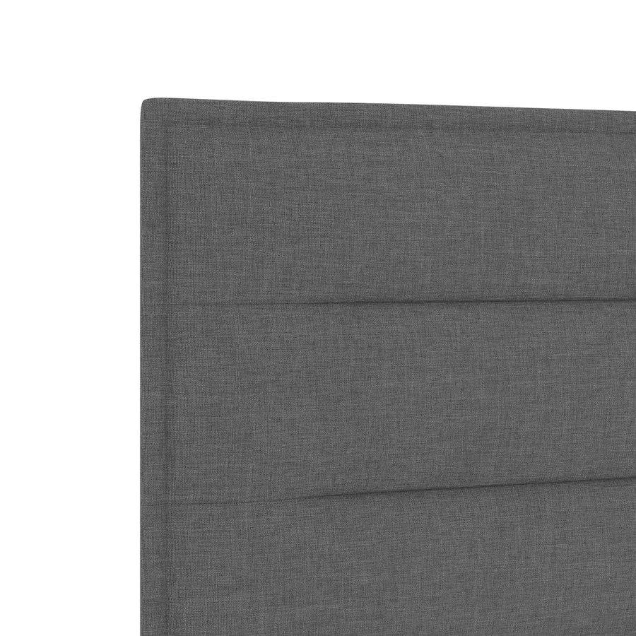 Lit boxspring avec matelas Gris foncé 140 x 190 cm Tissu - 8