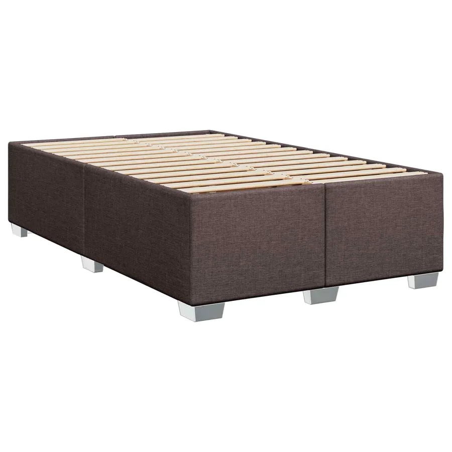 Lit boxspring avec matelas Marron foncé 120 x 200 cm Tissu - 4