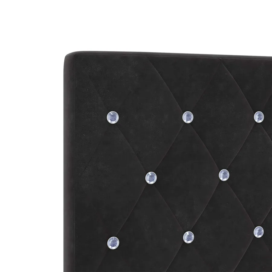 Lit boxspring avec matelas Noir 120 x 200 cm Velours - 8