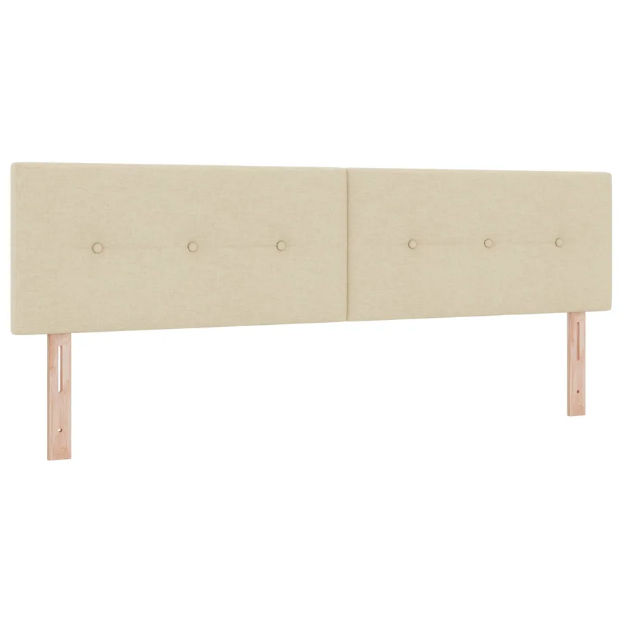 Lit boxspring avec matelas Crème 180 x 200 cm Tissu - 3