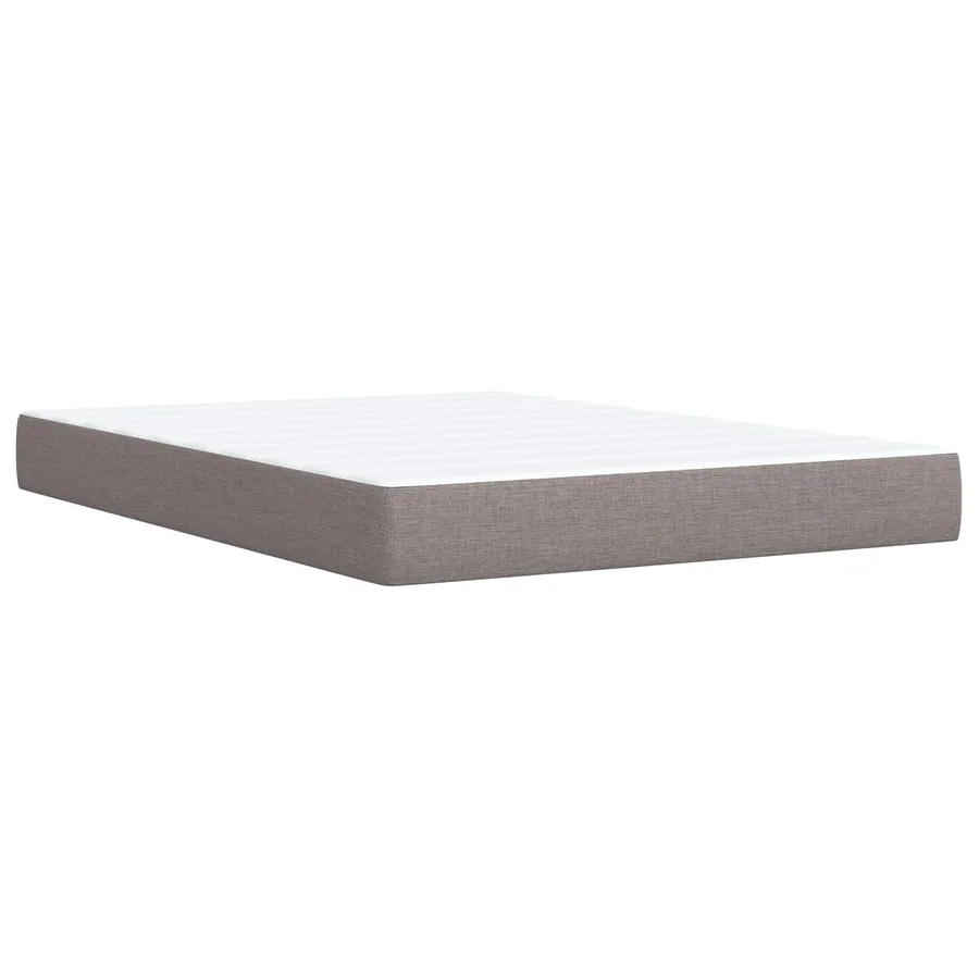 Lit boxspring avec matelas Taupe 140 x 200 cm Tissu - 4