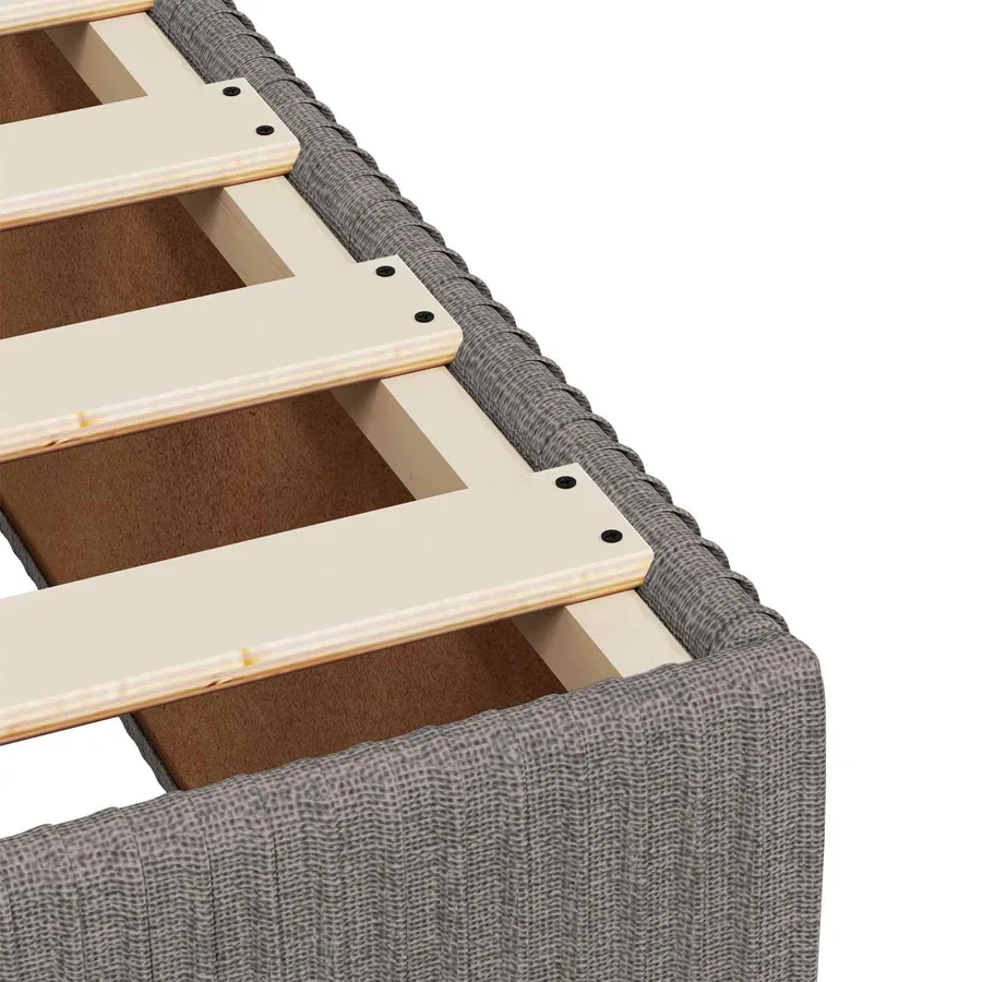 Lit boxspring avec matelas Taupe 140 x 190 cm Tissu - 9