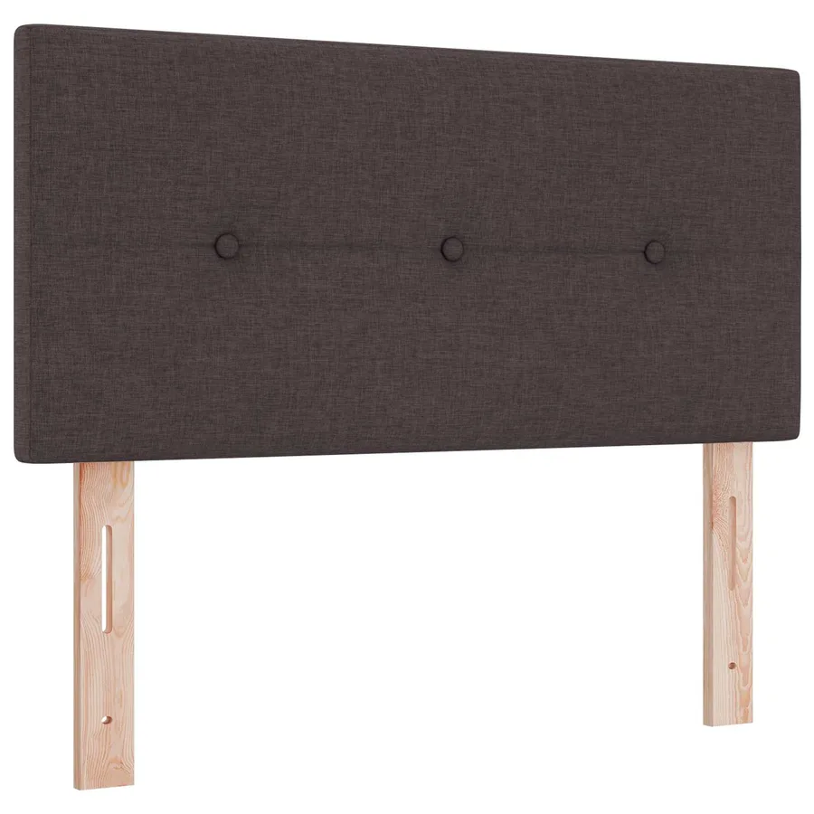 Lit boxspring avec matelas Marron foncé 90 x 200 cm Tissu - 3