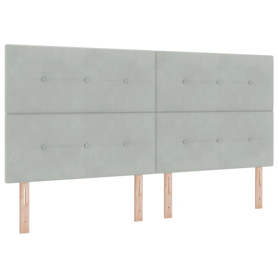 Lit ottoman avec matelas 2 pc Gris clair Velours - 3