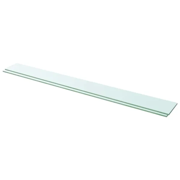 Panneaux d'étagère 2 pcs Verre Transparent 110x12 cm