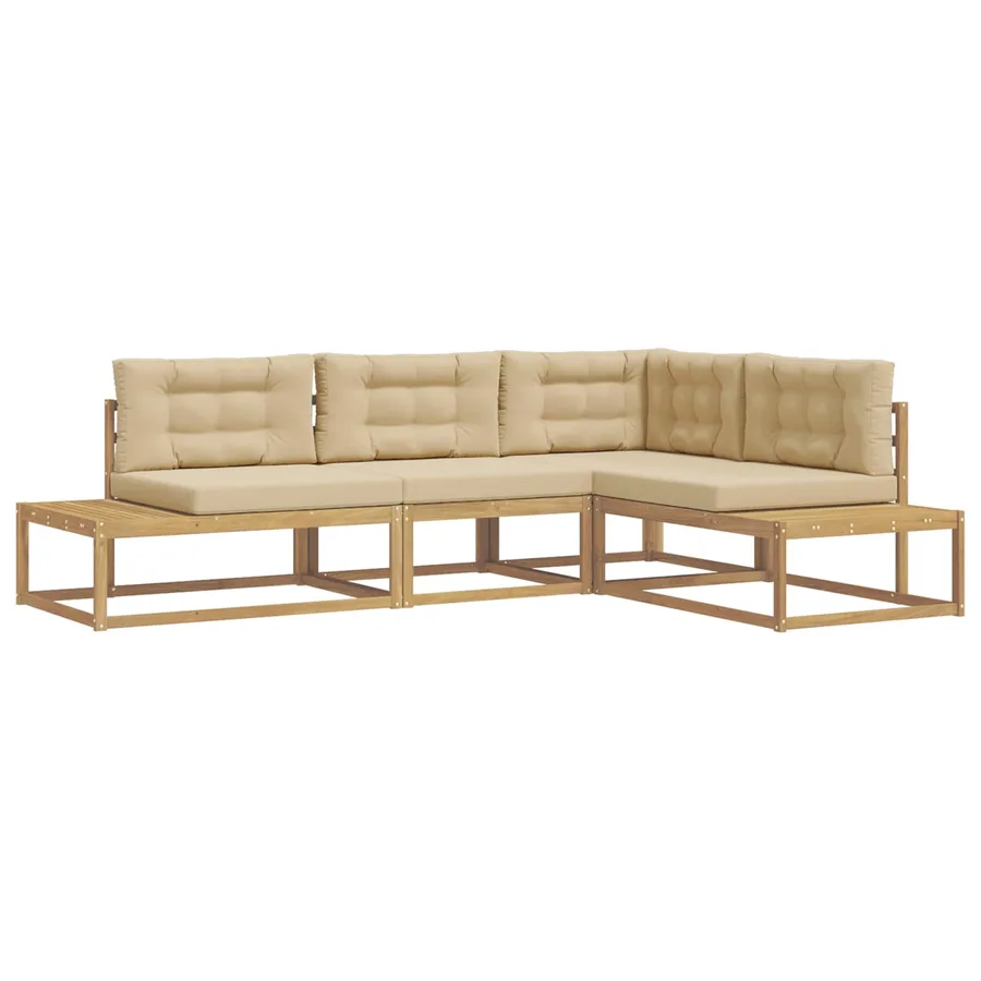 Ensemble de canapés d'extérieur Blanc 277,5 x 198,5 x 73 cm - 2