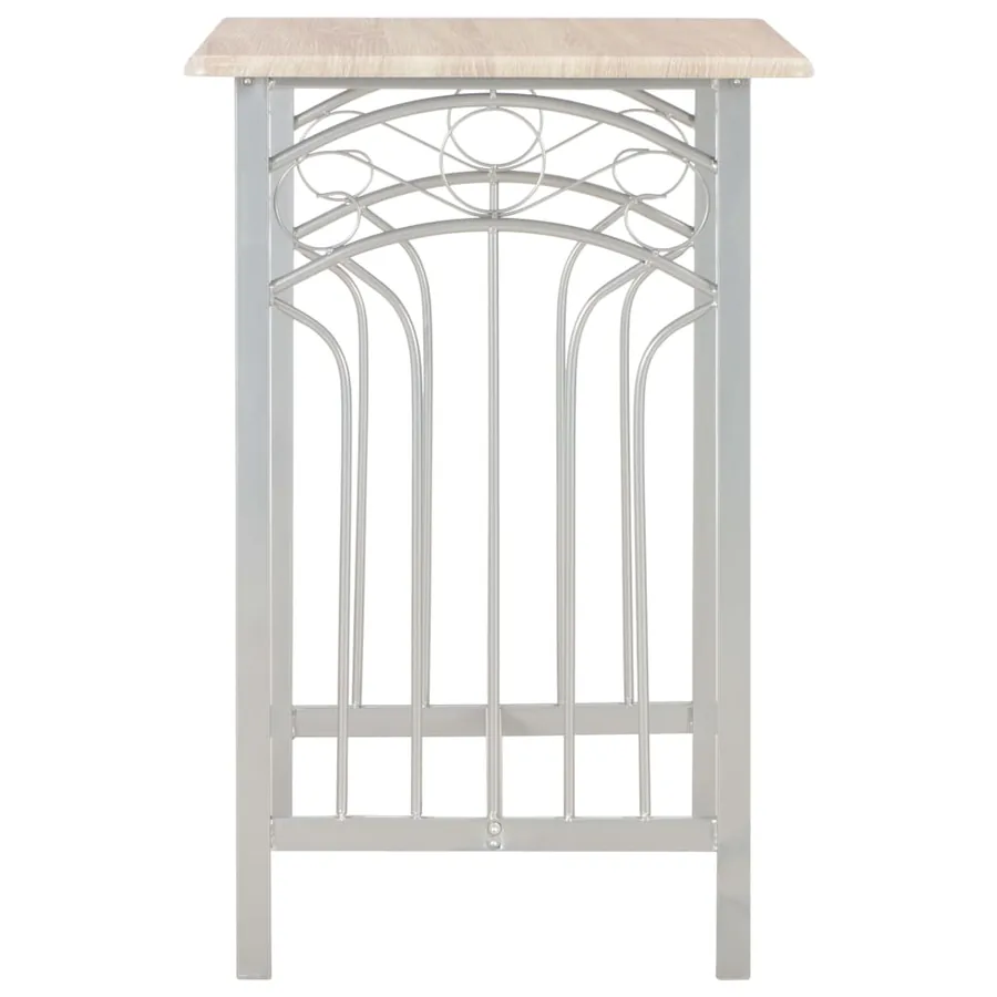 Ensemble de bar 3 pcs Bois et acier - 4