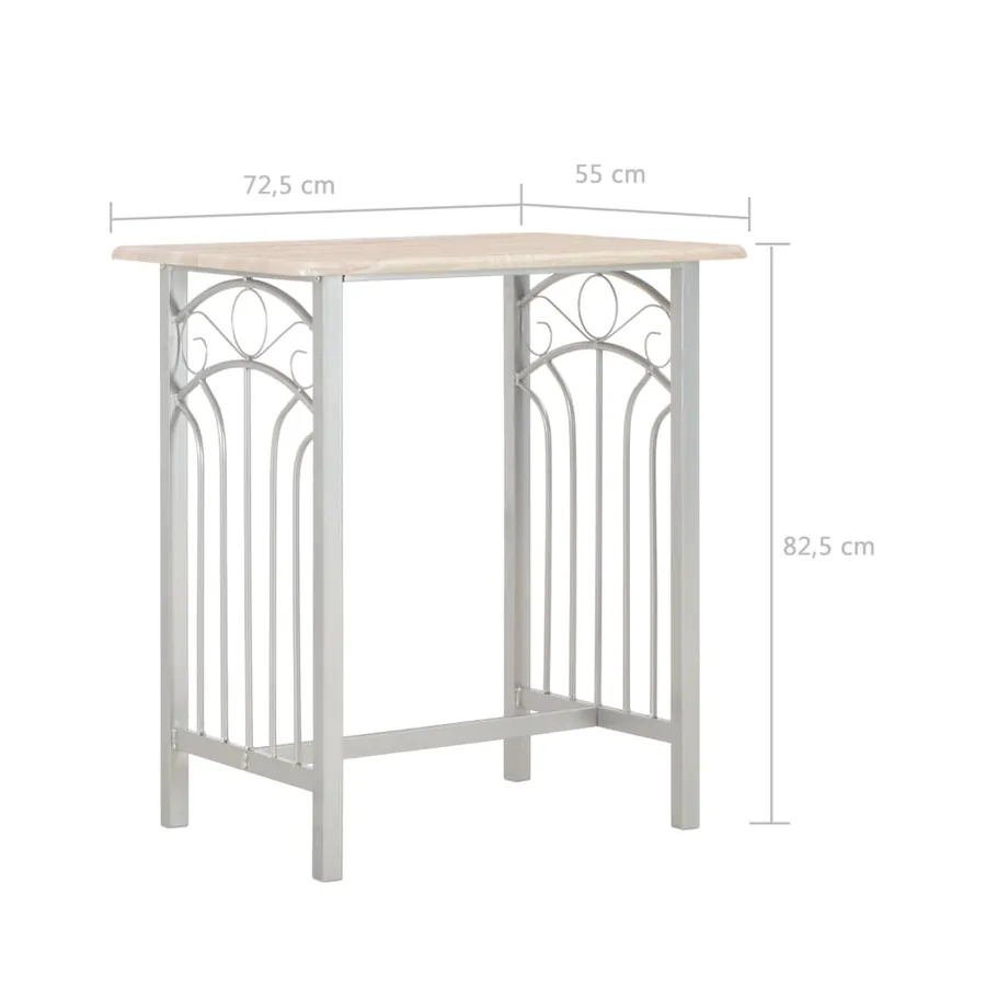Ensemble de bar 3 pcs Bois et acier - 8