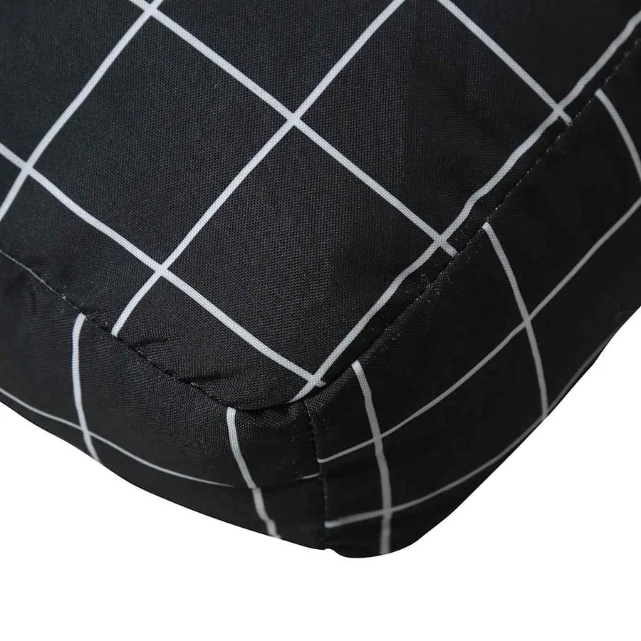Coussins de palette lot de 2 motif à carreaux noir tissu Oxford - 7