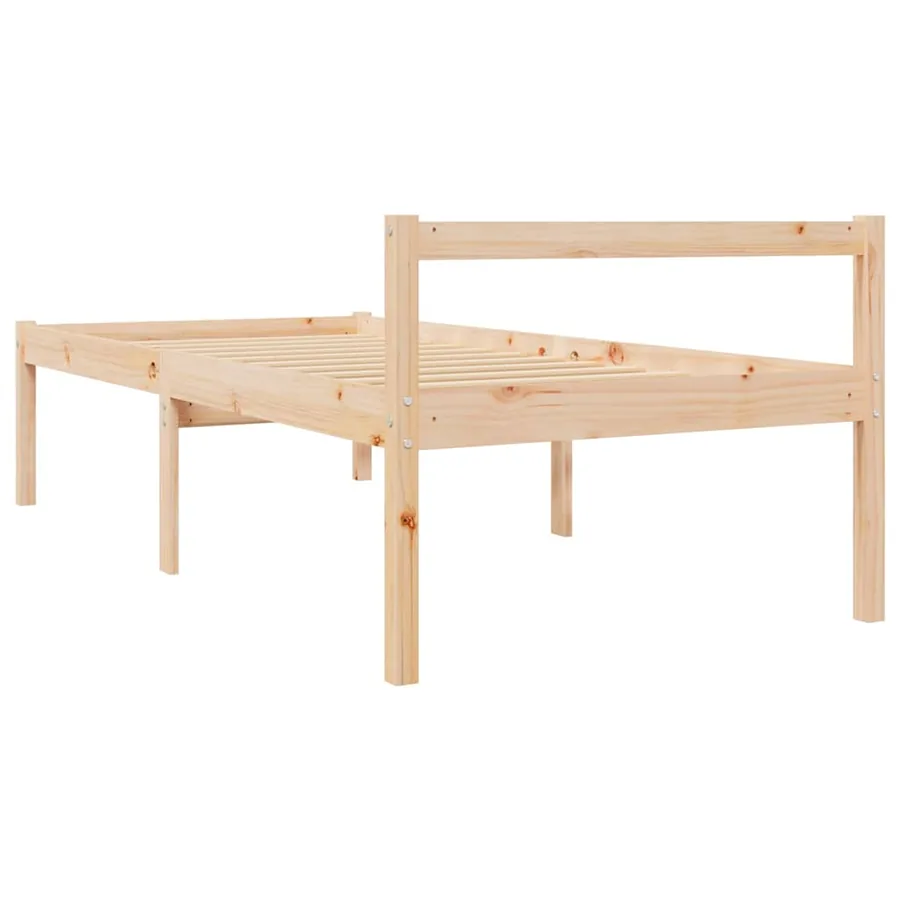 Lit pour personne âgée 90x200 cm bois massif de pin - 6