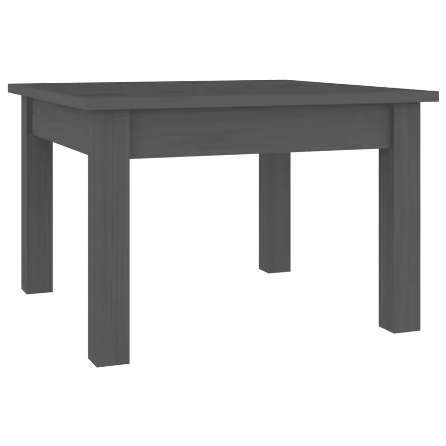 Table basse Gris 45x45x30 cm Bois massif de pin - 2