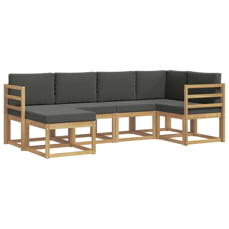 Ensemble de canapés d'extérieur 6 pcs Blanc et anthracite - 2