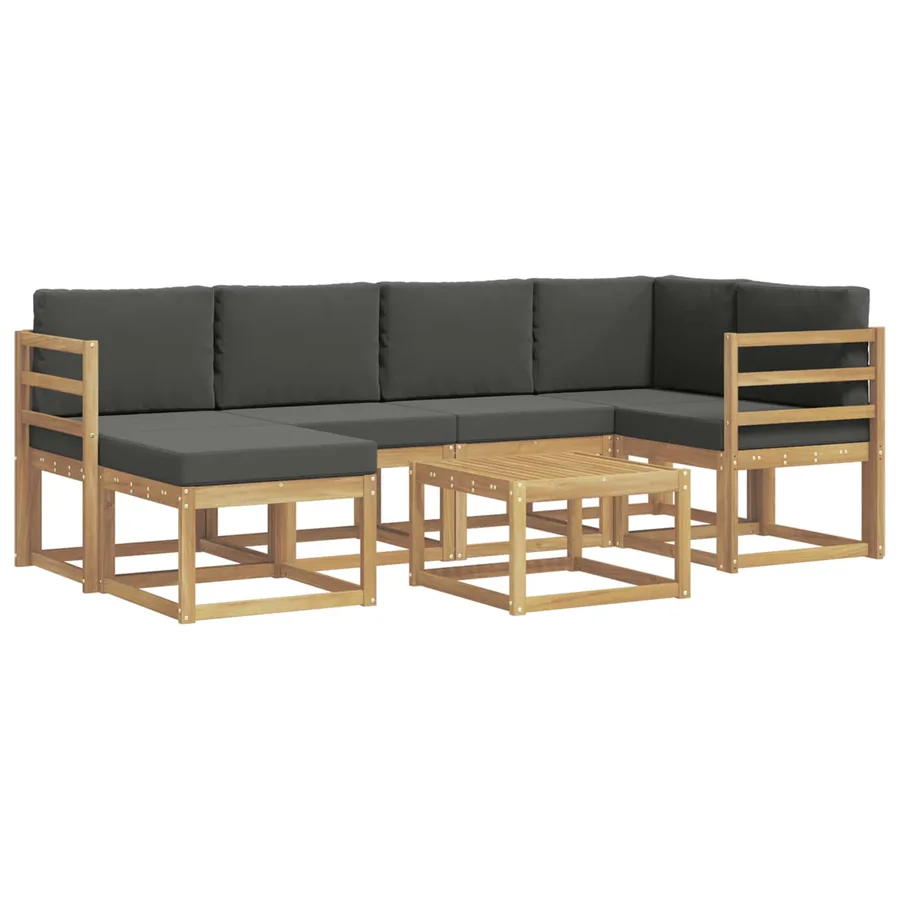Ensemble de canapés d'extérieur 7 pcs Blanc et anthracite - 2
