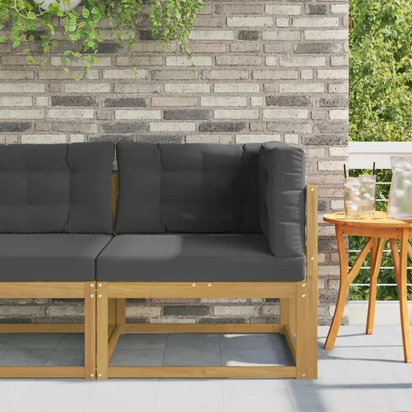 Canapé d'angle extérieur Polyester Blanc
