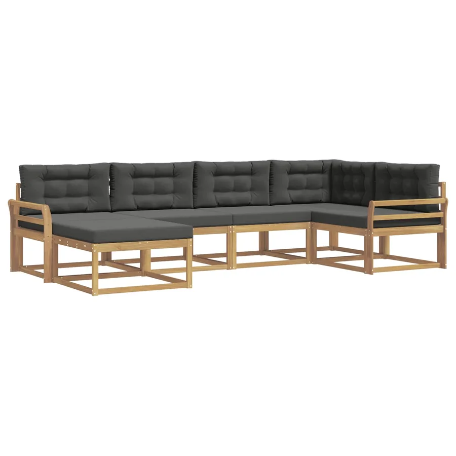Ensemble de canapés d'extérieur 5 pcs Blanc et anthracite - 2