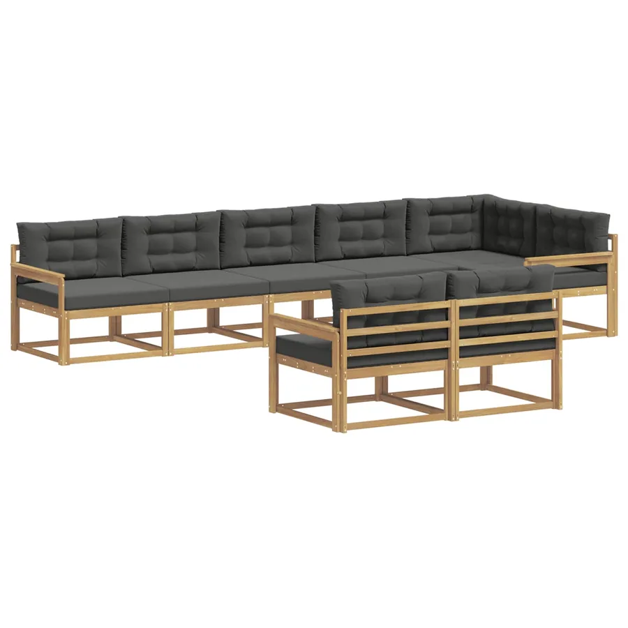 Ensemble de canapés d'extérieur 6 pc Blanc et anthracite - 2