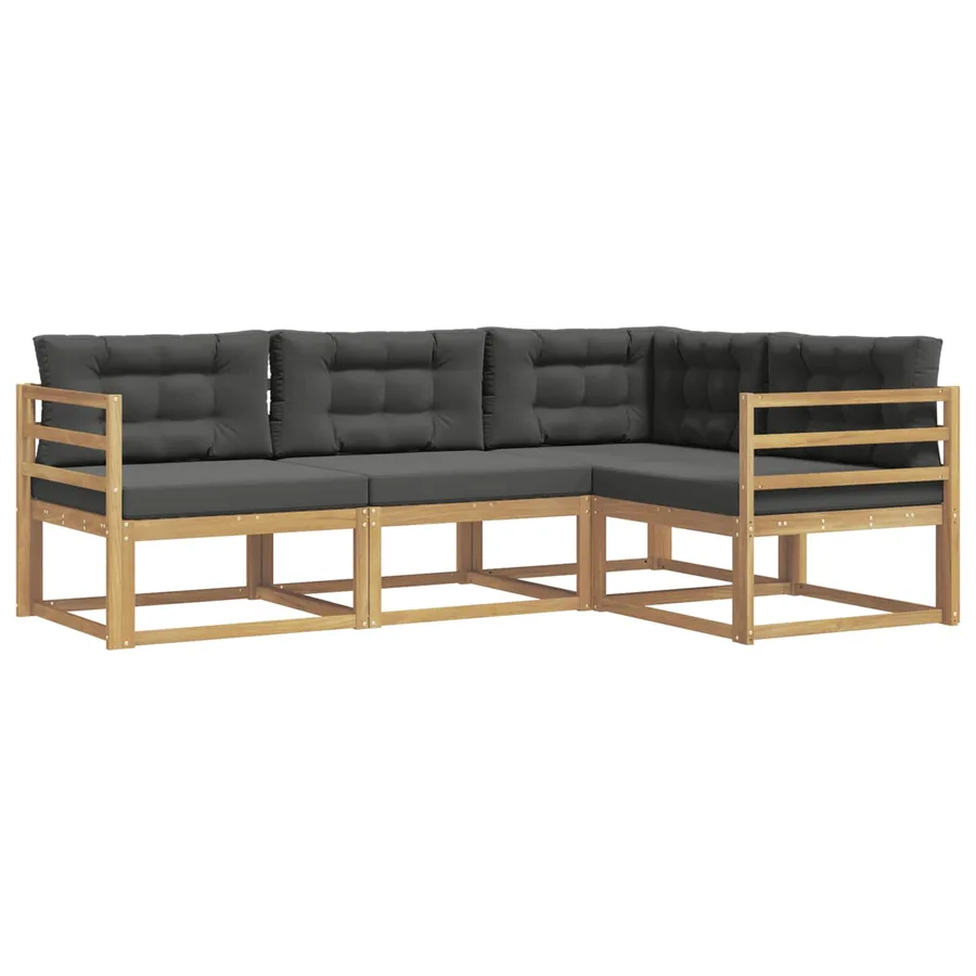 Ensemble de canapés d'extérieur 3 pcs Blanc et anthracite - 2