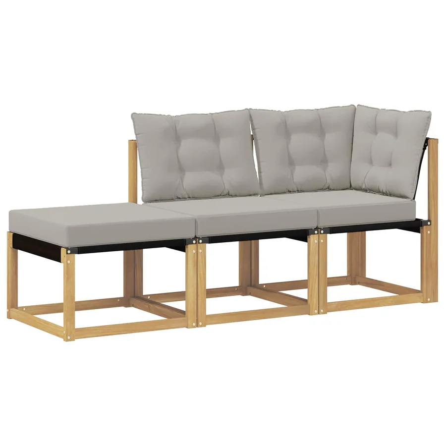 Unité de canapé sectionnel avec coussin 3 Pièce Blanc - 2