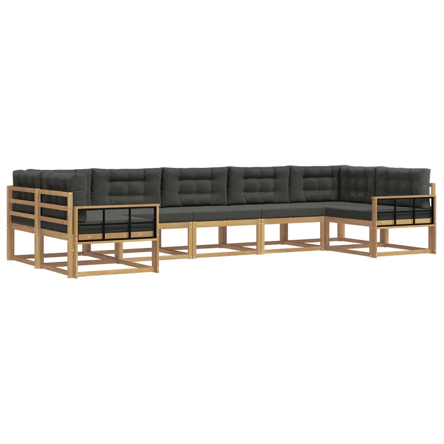 Ensemble de canapés d'extérieur 7 pcs Blanc et anthracite - 2