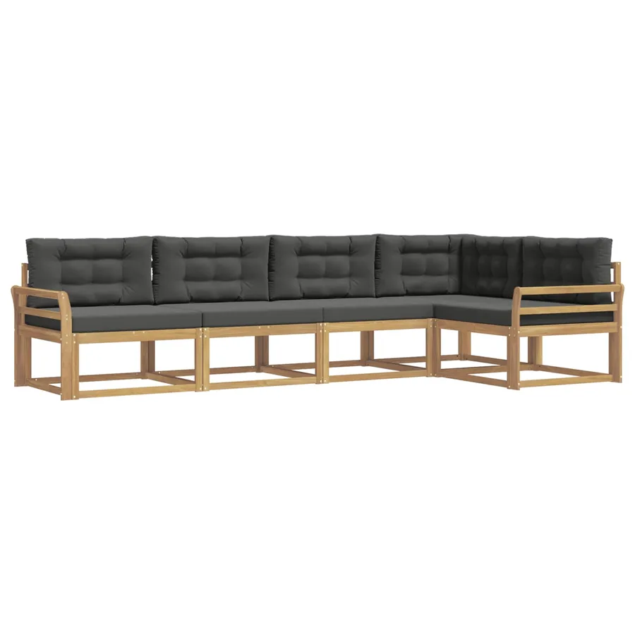 Ensemble de canapés d'extérieur 4 pcs Blanc et anthracite - 2