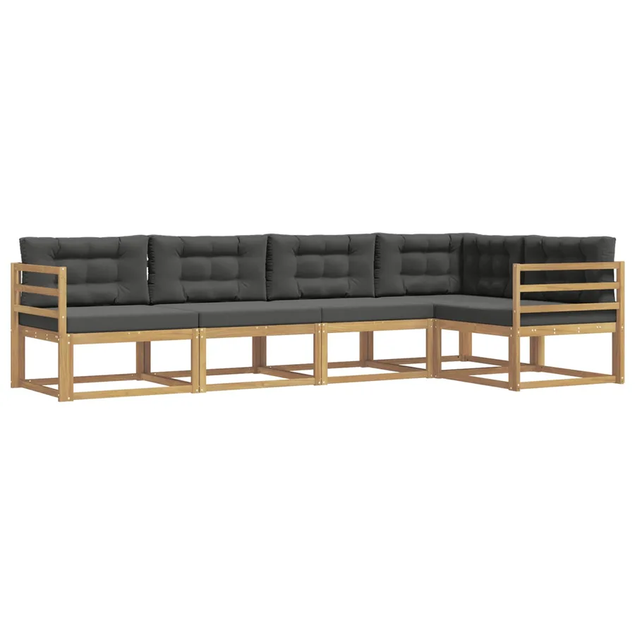 Ensemble de canapés d'extérieur 4 pcs Blanc et anthracite - 2