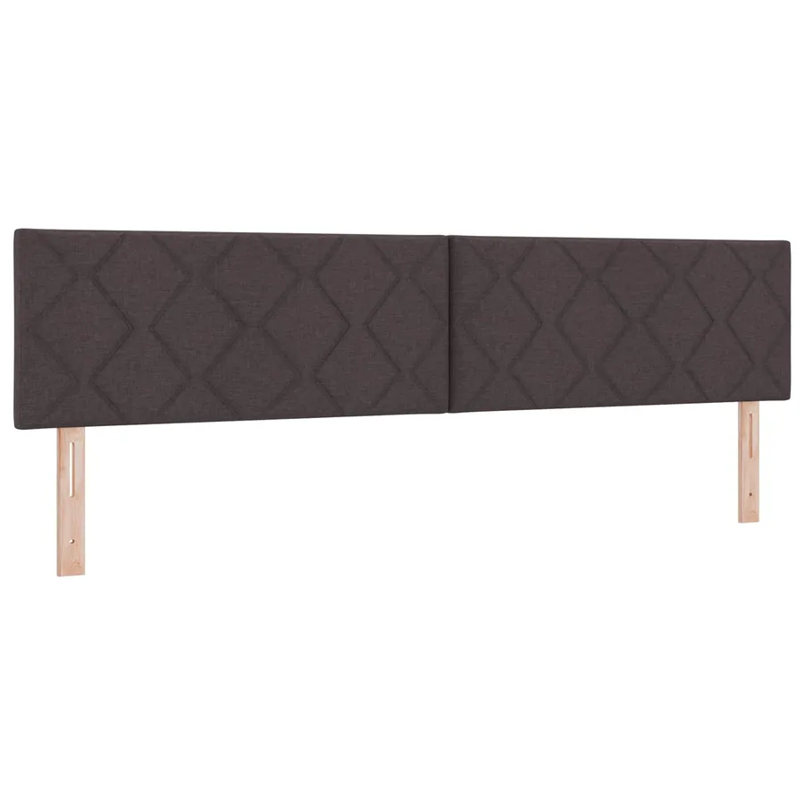 Lit boxspring avec matelas Marron foncé 200 x 200 cm Tissu - 3