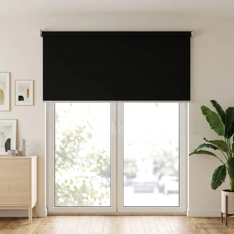 Store roulant extérieur protection UV Noir 125 x 230 cm (L x H) - 3