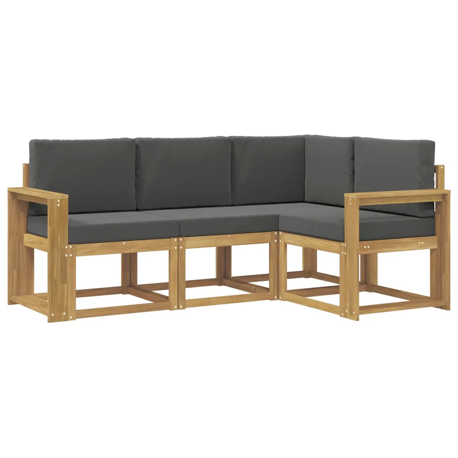 Ensemble de canapés d'extérieur 4 pcs Blanc et anthracite - 2