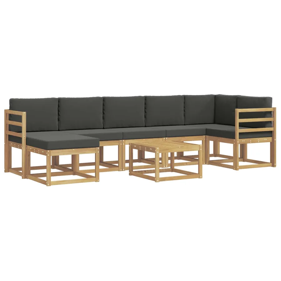 Ensemble de canapés d'extérieur 8 pcs Blanc et anthracite - 2