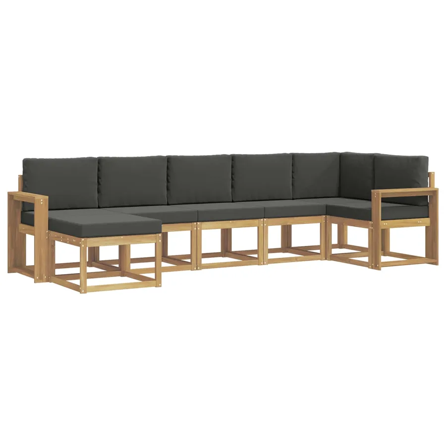 Ensemble de canapés d'extérieur 7 pcs Blanc et anthracite - 2