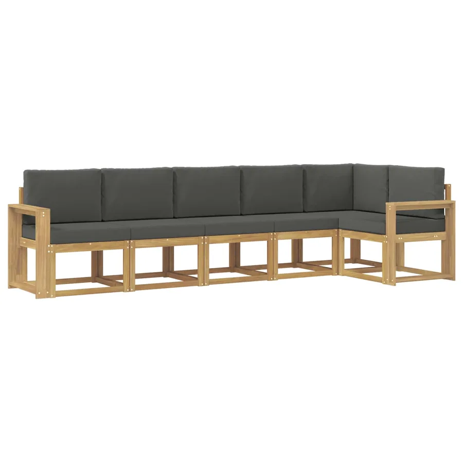 Ensemble de canapés d'extérieur 6 pcs Blanc et anthracite - 2