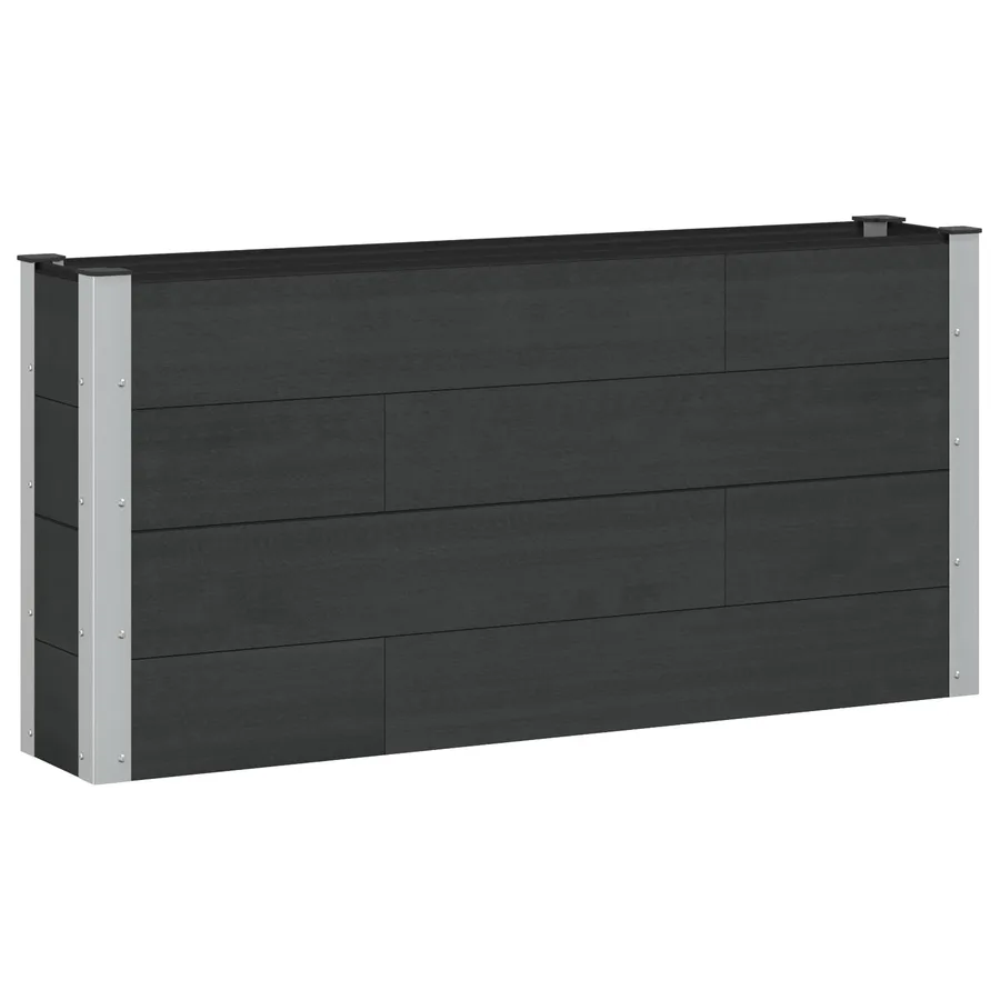 Jardinière surélevée Noir 150 x 30 x 72 cm - 2