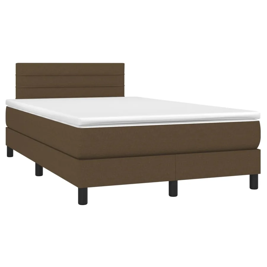 Sommier à lattes de lit avec matelas Marron foncé 120x200 cm - 3