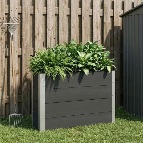 Jardinière surélevée Noir 100 x 30 x 72 cm