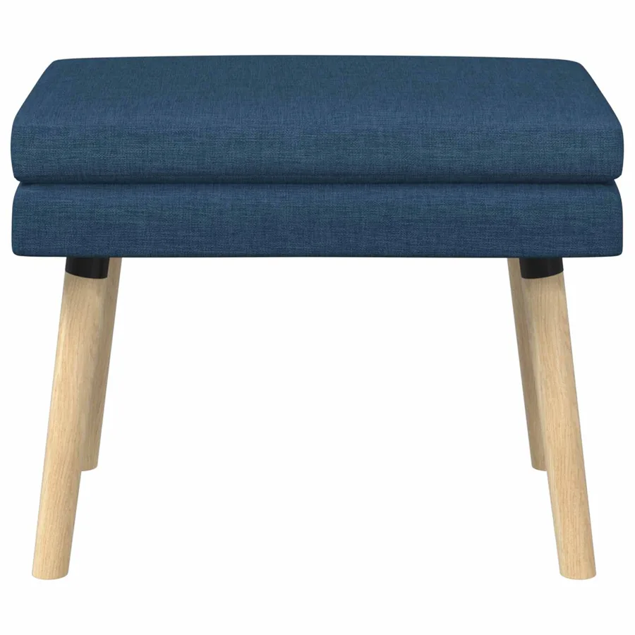Banc à double couche Bleu 60 x 40 x 46 cm Tissu - 5
