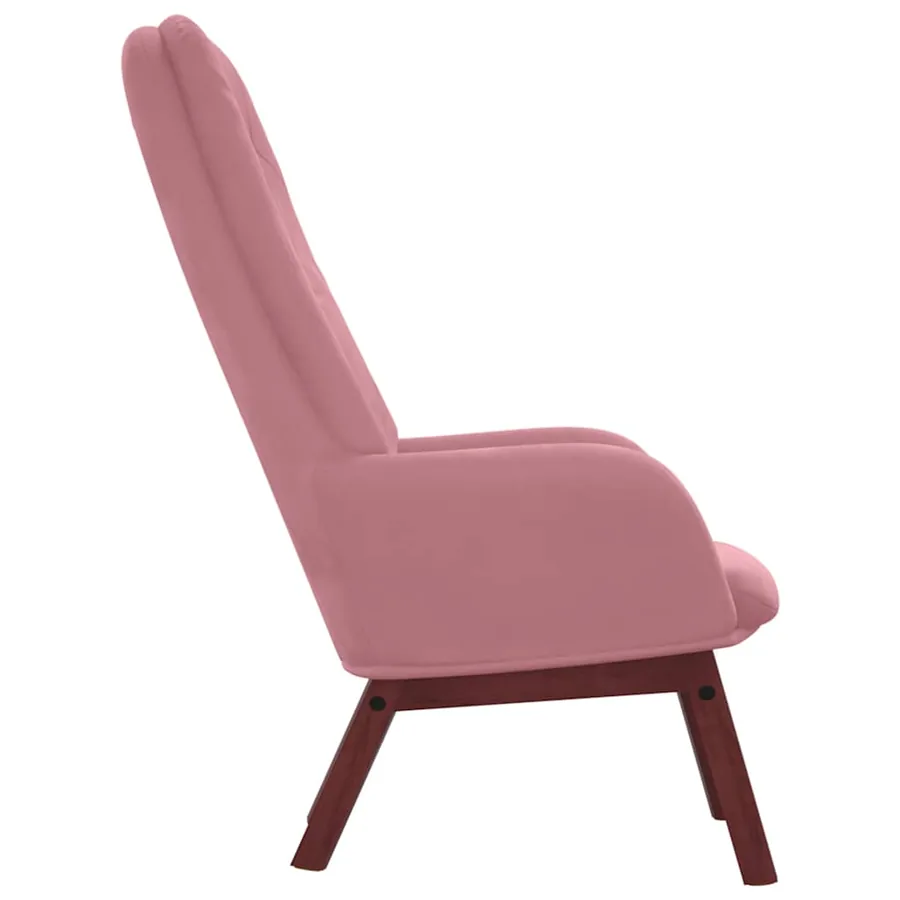 Chaise de relaxation Rose Velours - 4
