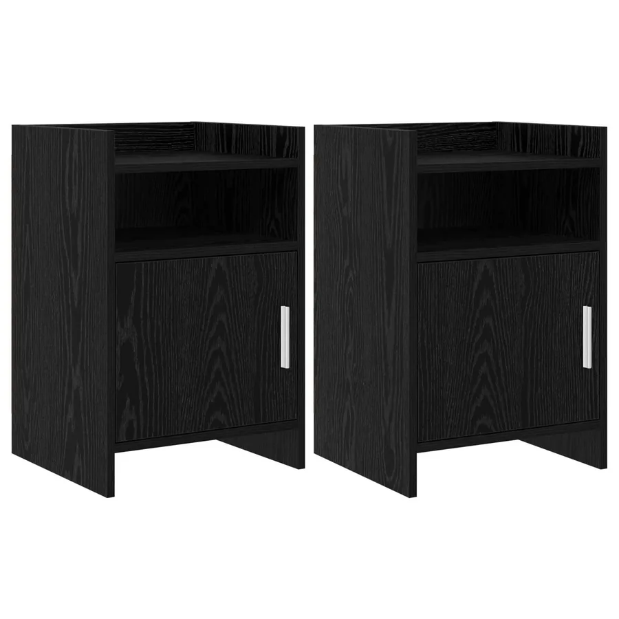 Tables de chevet 2 pcs Chêne noir 40 x 36 x 60 cm