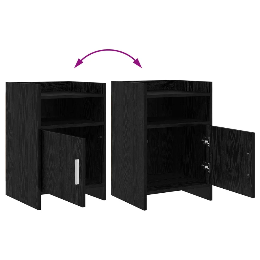 Tables de chevet 2 pcs Chêne noir 40 x 36 x 60 cm - 9