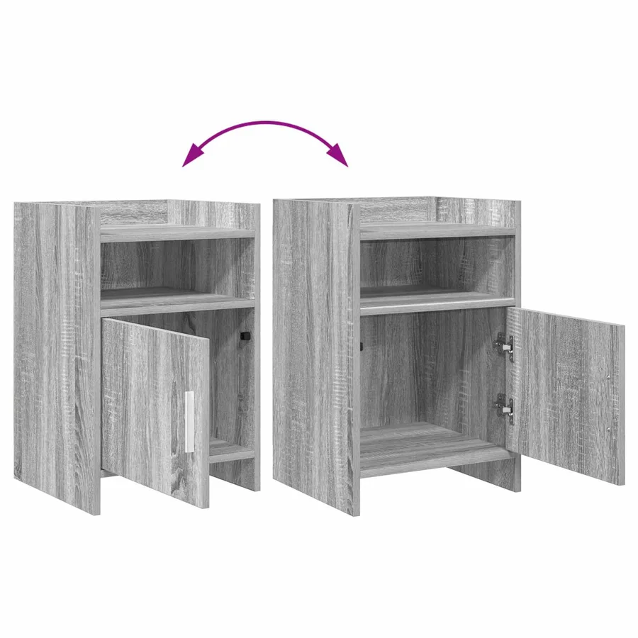 Tables de chevet 2 pcs Sonoma gris 40 x 36 x 60 cm - 9
