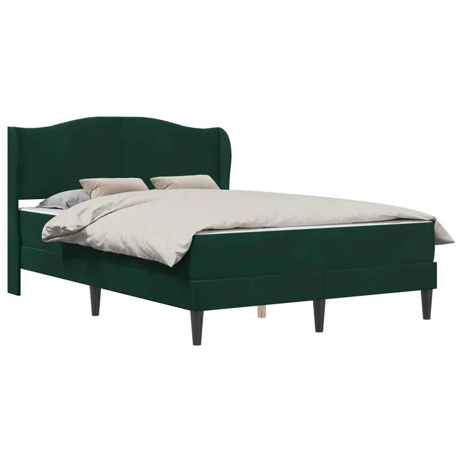 Cadre de lit 2 pcs Vert foncé 120 x 190 cm Velours - 2
