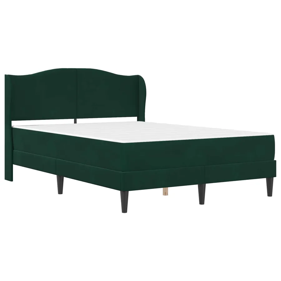 Cadre de lit 2 pcs Vert foncé 120 x 190 cm Velours - 3