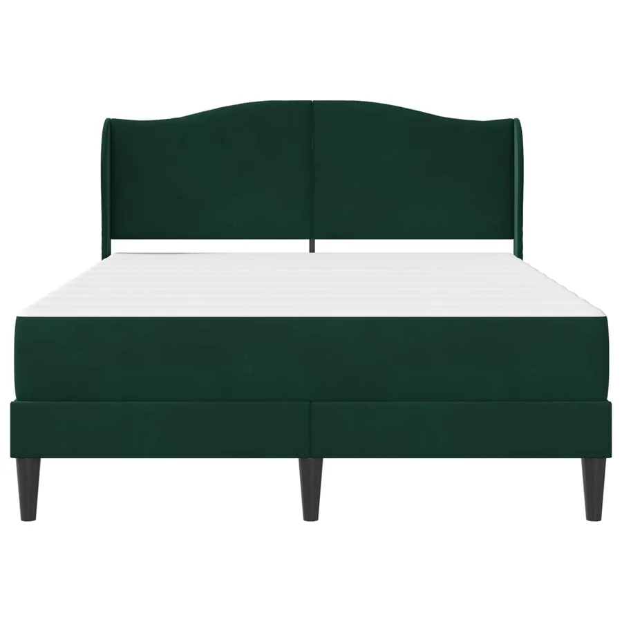 Cadre de lit 2 pcs Vert foncé 120 x 190 cm Velours - 6