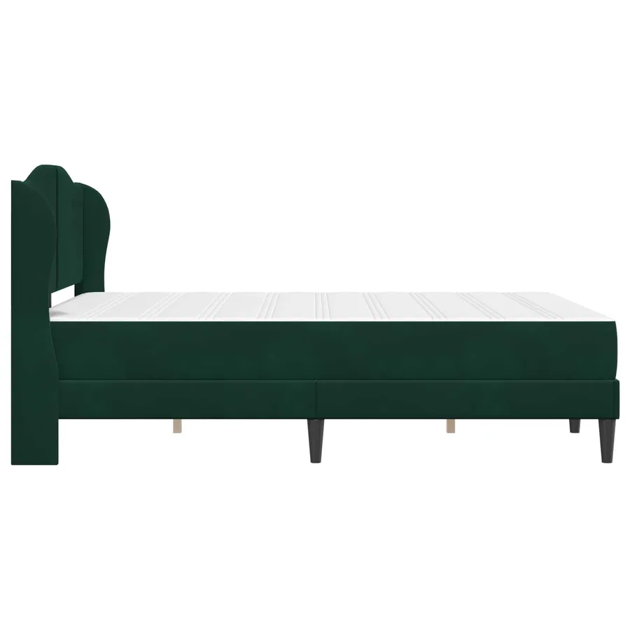 Cadre de lit 2 pcs Vert foncé 120 x 190 cm Velours - 7
