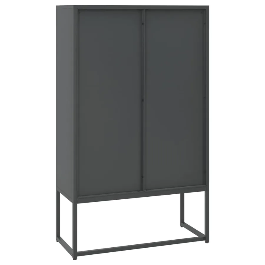 Buffet haut Anthracite 80x35x135 cm Acier - 7