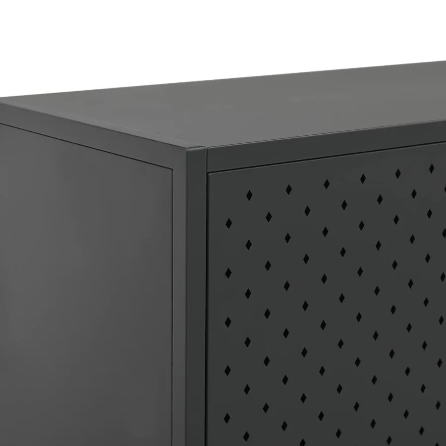 Buffet haut Anthracite 80x35x135 cm Acier - 9
